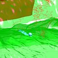 Virus-like particle trying to enter cell Virus-like particle trying to enter cell